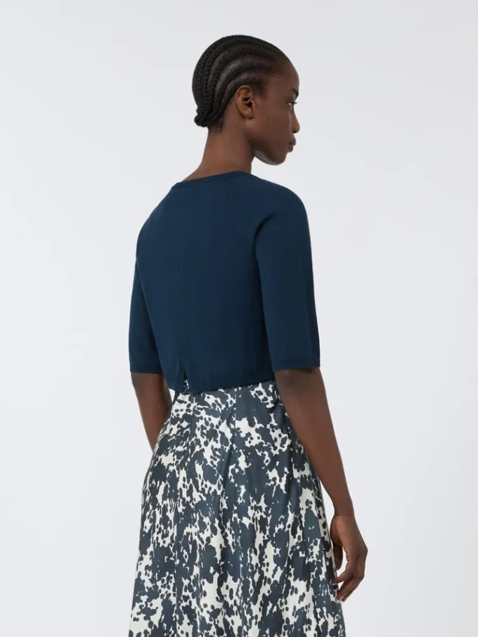 Bolero aus Baumwollgarn, ultramarinblau Bolero aus Baumwollgarn, ultramarinblau