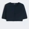 Bolero aus Baumwollgarn, ultramarinblau Bolero aus Baumwollgarn, ultramarinblau