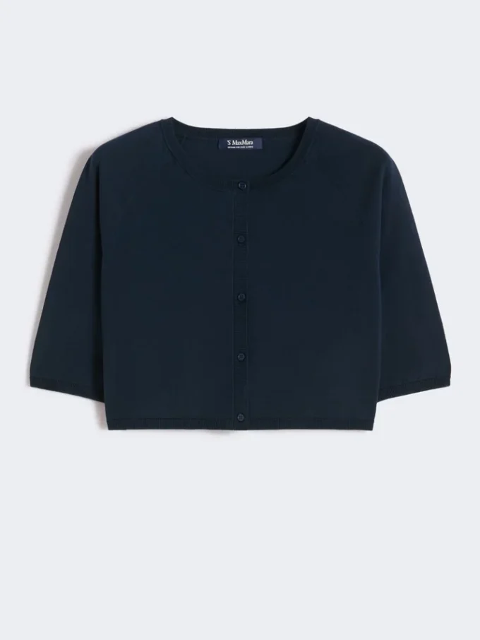 Bolero aus Baumwollgarn, ultramarinblau Bolero aus Baumwollgarn, ultramarinblau