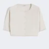 Bolero aus Baumwollgarn, weiß Bolero aus Baumwollgarn, weiß