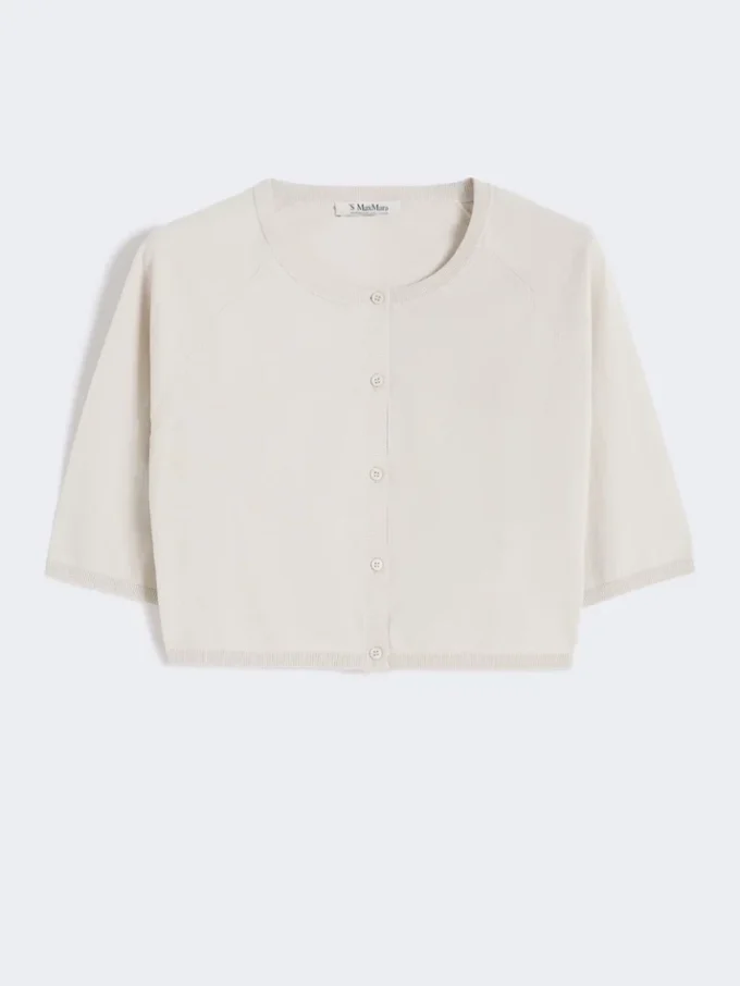 Bolero aus Baumwollgarn, weiß Bolero aus Baumwollgarn, weiß