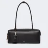 Bowler-Tasche aus Naturleder, schwarz Bowler-Tasche aus Naturleder, schwarz