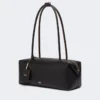 Bowler-Tasche aus Naturleder, schwarz Bowler-Tasche aus Naturleder, schwarz