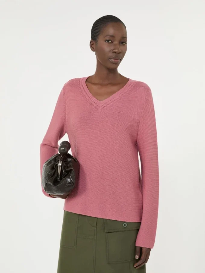 Boxy-Pullover aus Baumwolle, Antikrosa Boxy-Pullover aus Baumwolle, Antikrosa