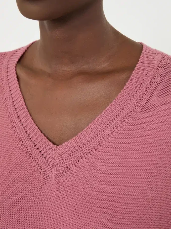 Boxy-Pullover aus Baumwolle, Antikrosa Boxy-Pullover aus Baumwolle, Antikrosa