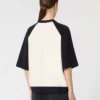 Boxy-Pullover aus Stretch-Viskose, weiß-blau Boxy-Pullover aus Stretch-Viskose, weiß-blau