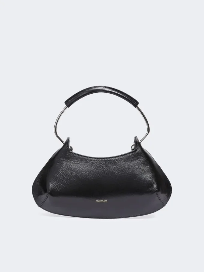 Caju Mini-Ledertasche, schwarz
