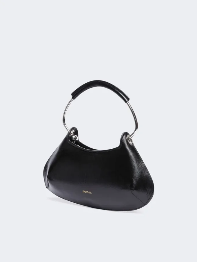 Caju Mini-Ledertasche, schwarz