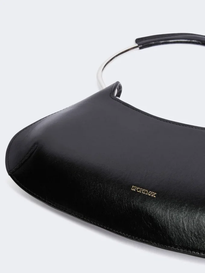Caju Mini-Ledertasche, schwarz