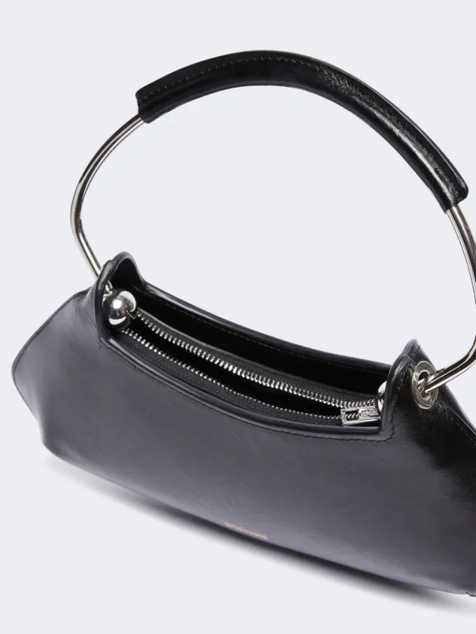 Caju Mini-Ledertasche, schwarz