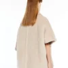 Cape aus Alpaka- und Woll-Teddy-Stoff, beige Cape aus Alpaka- und Woll-Teddy-Stoff, beige