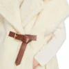 Cape aus Alpaka- und Woll-Teddy-Stoff, optisch weiß Cape aus Alpaka- und Woll-Teddy-Stoff, optisch weiß