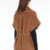 Cape aus Teddy-Stoff, kamelfarben Cape aus Teddy-Stoff, kamelfarben