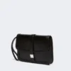 Clutch aus glattem Leder, schwarz Clutch aus glattem Leder, schwarz
