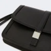 Clutch aus glattem Leder, schwarz Clutch aus glattem Leder, schwarz
