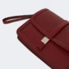 Clutch aus Glattleder, bordeauxrot Clutch aus Glattleder, bordeauxrot