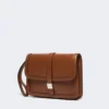 Clutch aus Glattleder, tabakfarben Clutch aus Glattleder, tabakfarben