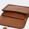 Clutch aus Glattleder, tabakfarben Clutch aus Glattleder, tabakfarben