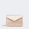 Clutch aus Viskose und Seidensatin, puderfarben Clutch aus Viskose und Seidensatin, puderfarben
