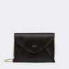 Clutch aus Viskose und Seidensatin, schwarz Clutch aus Viskose und Seidensatin, schwarz