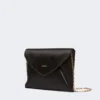 Clutch aus Viskose und Seidensatin, schwarz Clutch aus Viskose und Seidensatin, schwarz