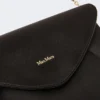 Clutch aus Viskose und Seidensatin, schwarz Clutch aus Viskose und Seidensatin, schwarz