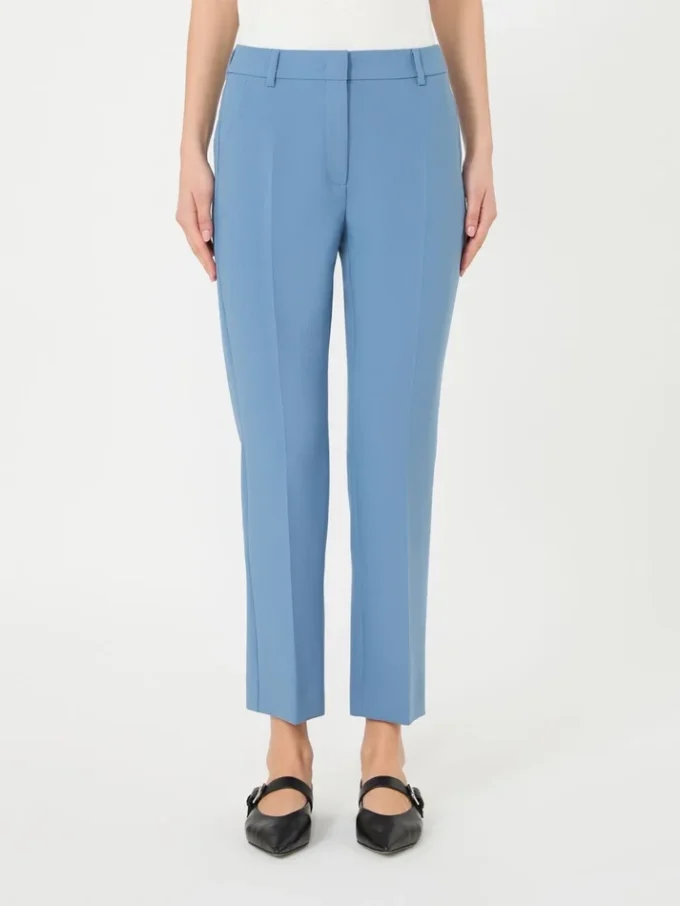 Doppelseitige Hose aus Viskose-Canvas, hellblau Doppelseitige Hose aus Viskose-Canvas, hellblau