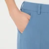 Doppelseitige Hose aus Viskose-Canvas, hellblau Doppelseitige Hose aus Viskose-Canvas, hellblau