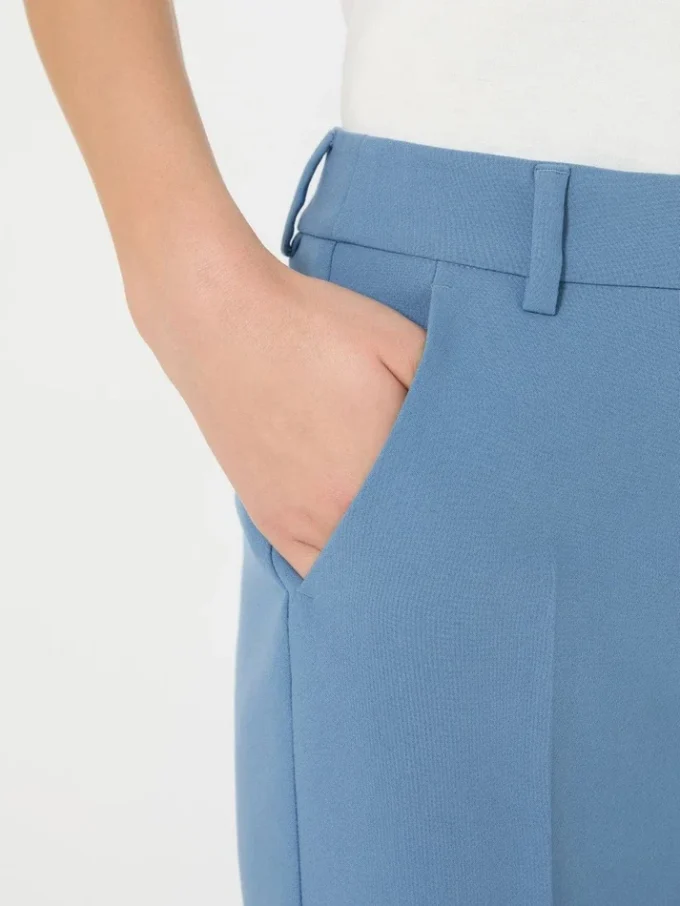 Doppelseitige Hose aus Viskose-Canvas, hellblau Doppelseitige Hose aus Viskose-Canvas, hellblau
