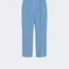Doppelseitige Hose aus Viskose-Canvas, hellblau Doppelseitige Hose aus Viskose-Canvas, hellblau