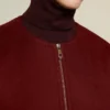Doppelter Kaschmir-Cape-Mantel, dunkelrot Doppelter Kaschmir-Cape-Mantel, dunkelrot