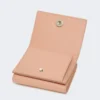Dreifach gefaltete Geldbörse aus Leder, rosa Dreifach gefaltete Geldbörse aus Leder, rosa