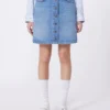 Echter Denim-Minirock, marineblau Echter Denim-Minirock, marineblau