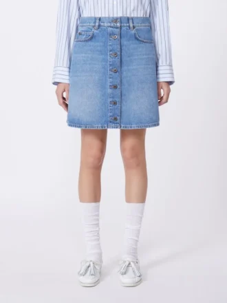 Echter Denim-Minirock, marineblau