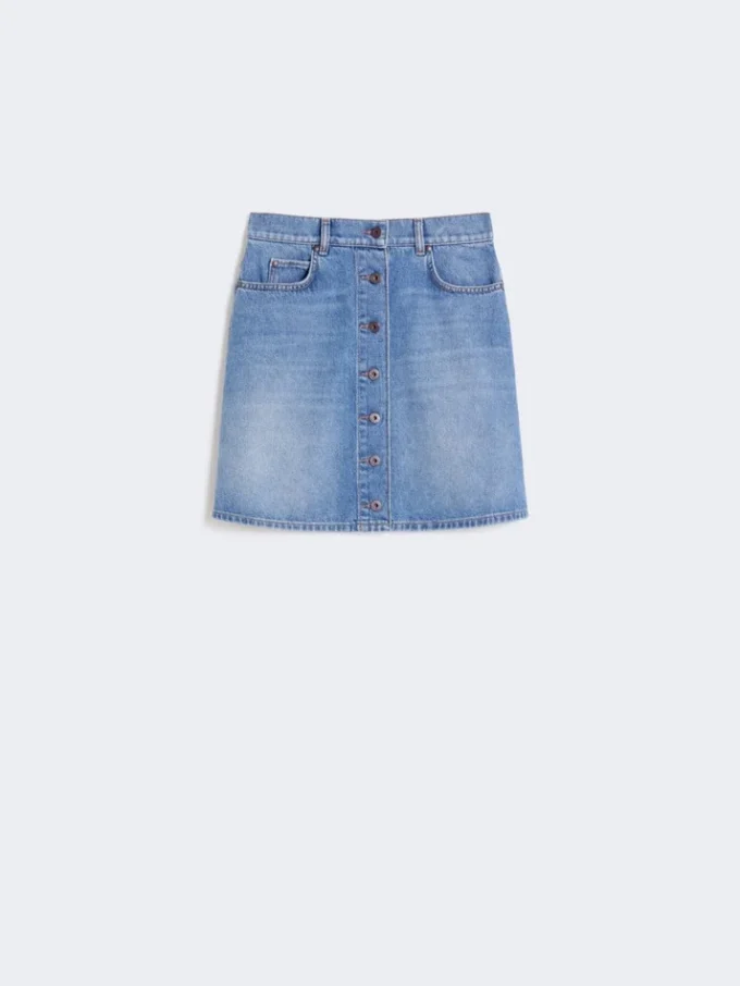 Echter Denim-Minirock, marineblau Echter Denim-Minirock, marineblau