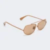 Eckige Sonnenbrille, kamelfarben Eckige Sonnenbrille, kamelfarben