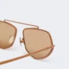 Eckige Sonnenbrille, kamelfarben Eckige Sonnenbrille, kamelfarben