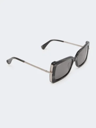 Eckige Sonnenbrille, schwarz