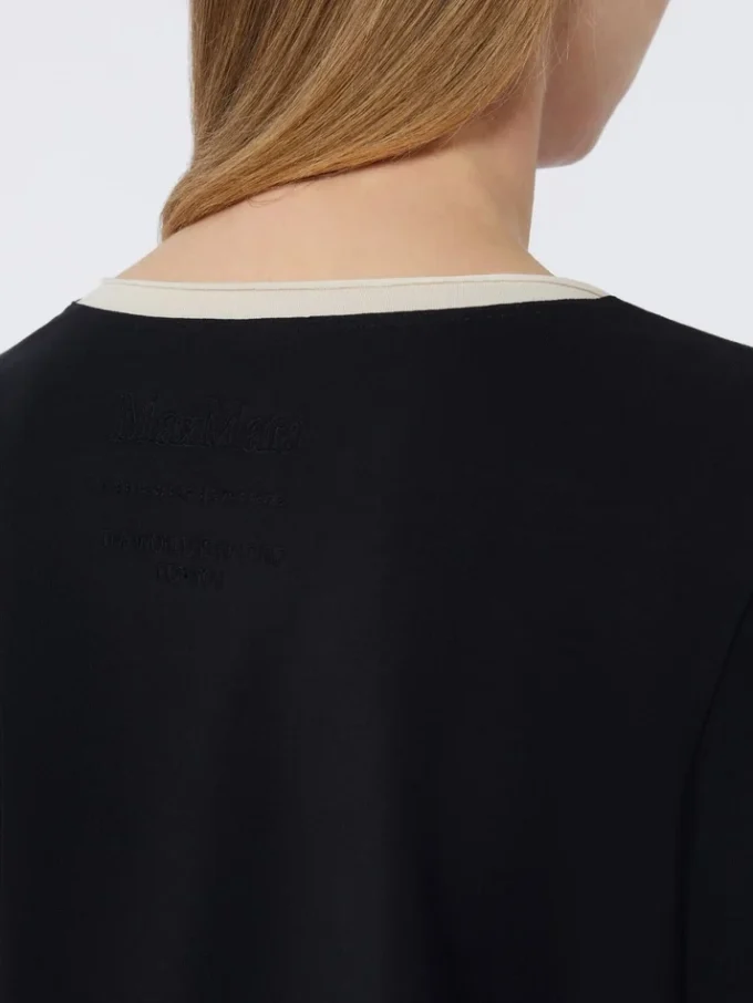 Einfaches Jersey-T-Shirt, schwarz Einfaches Jersey-T-Shirt, schwarz