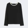 Einfaches Jersey-T-Shirt, schwarz Einfaches Jersey-T-Shirt, schwarz
