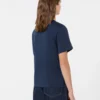 Einfaches T-Shirt aus Baumwolle, marineblau Einfaches T-Shirt aus Baumwolle, marineblau