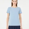 Einfaches T-Shirt aus Baumwolljersey, hellblau Einfaches T-Shirt aus Baumwolljersey, hellblau