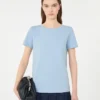 Einfaches T-Shirt aus Baumwolljersey, hellblau Einfaches T-Shirt aus Baumwolljersey, hellblau