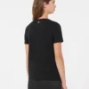 Einfaches T-Shirt aus Baumwolljersey, schwarz Einfaches T-Shirt aus Baumwolljersey, schwarz