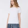 Einfaches T-Shirt aus Baumwolljersey, weiß Einfaches T-Shirt aus Baumwolljersey, weiß