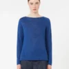 Einfarbiger Pullover aus Leinen, kornblumenblau Einfarbiger Pullover aus Leinen, kornblumenblau