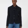 Einreihige Jacke aus Piqua-Jersey, marineblau Einreihige Jacke aus Piqua-Jersey, marineblau