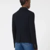 Einreihige Jacke aus Piqua-Jersey, marineblau Einreihige Jacke aus Piqua-Jersey, marineblau