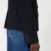 Einreihige Jacke aus Piqua-Jersey, marineblau Einreihige Jacke aus Piqua-Jersey, marineblau