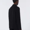 Einreihige Jacke aus Scuba-Jersey, schwarz Einreihige Jacke aus Scuba-Jersey, schwarz